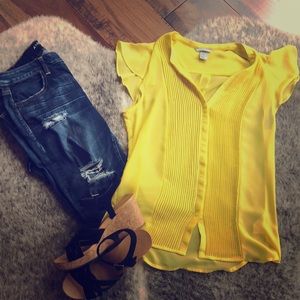 Bright yellow dress tank